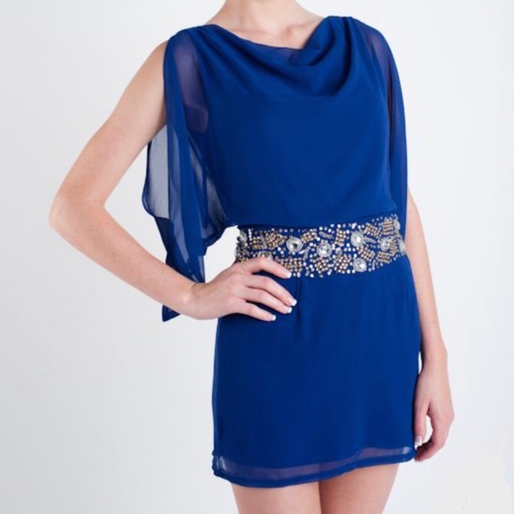 🎉2xHP🎉 Ark & Co Blue Sequin Tie Dress Sz S